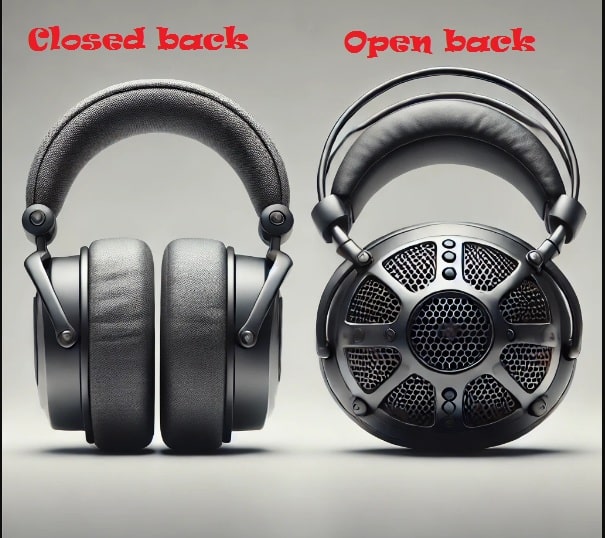 closed-based and open-back headphones