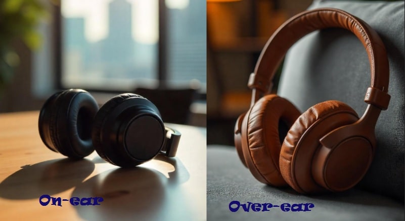 on-ear and over-ear headphones