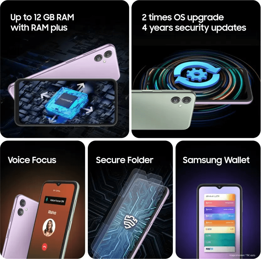 Galaxy F14 features