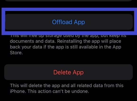 Offload apps to free up space on iPhone.