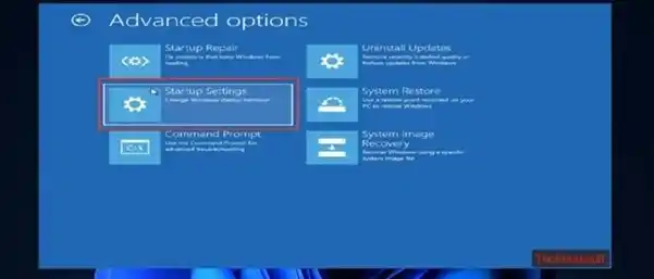 Advanced startup- Startup settings- how to fix flickering laptop