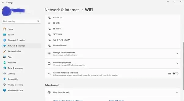 Public Wi-Fi settings