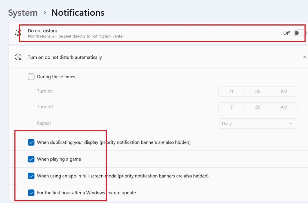 Do Not Disturb feature- How to set up laptop for productivity